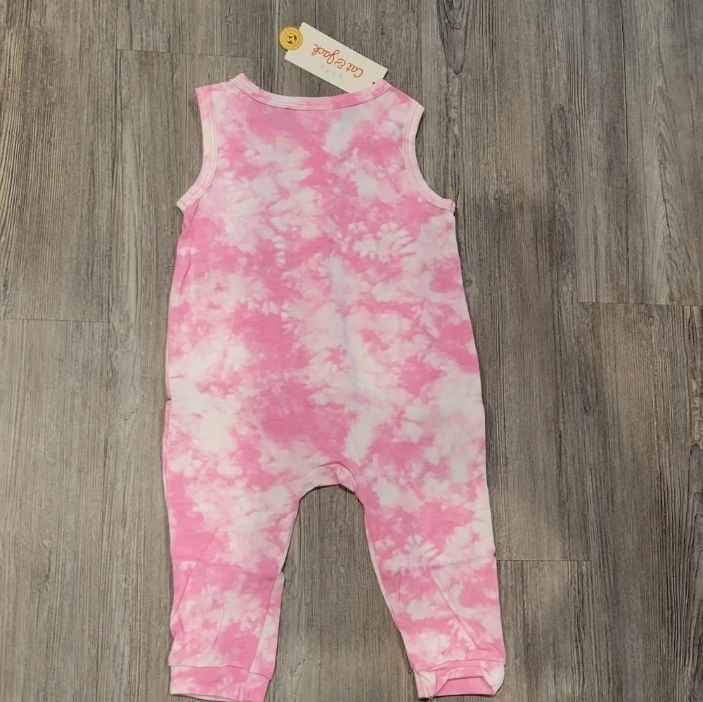 6-9 months | Cat & Jack Tie-dye Pink Romper
